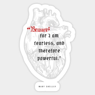 Frankenstein Quote design Sticker